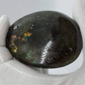 Labradorite Palm Stone With Rainbow Flashes #107z